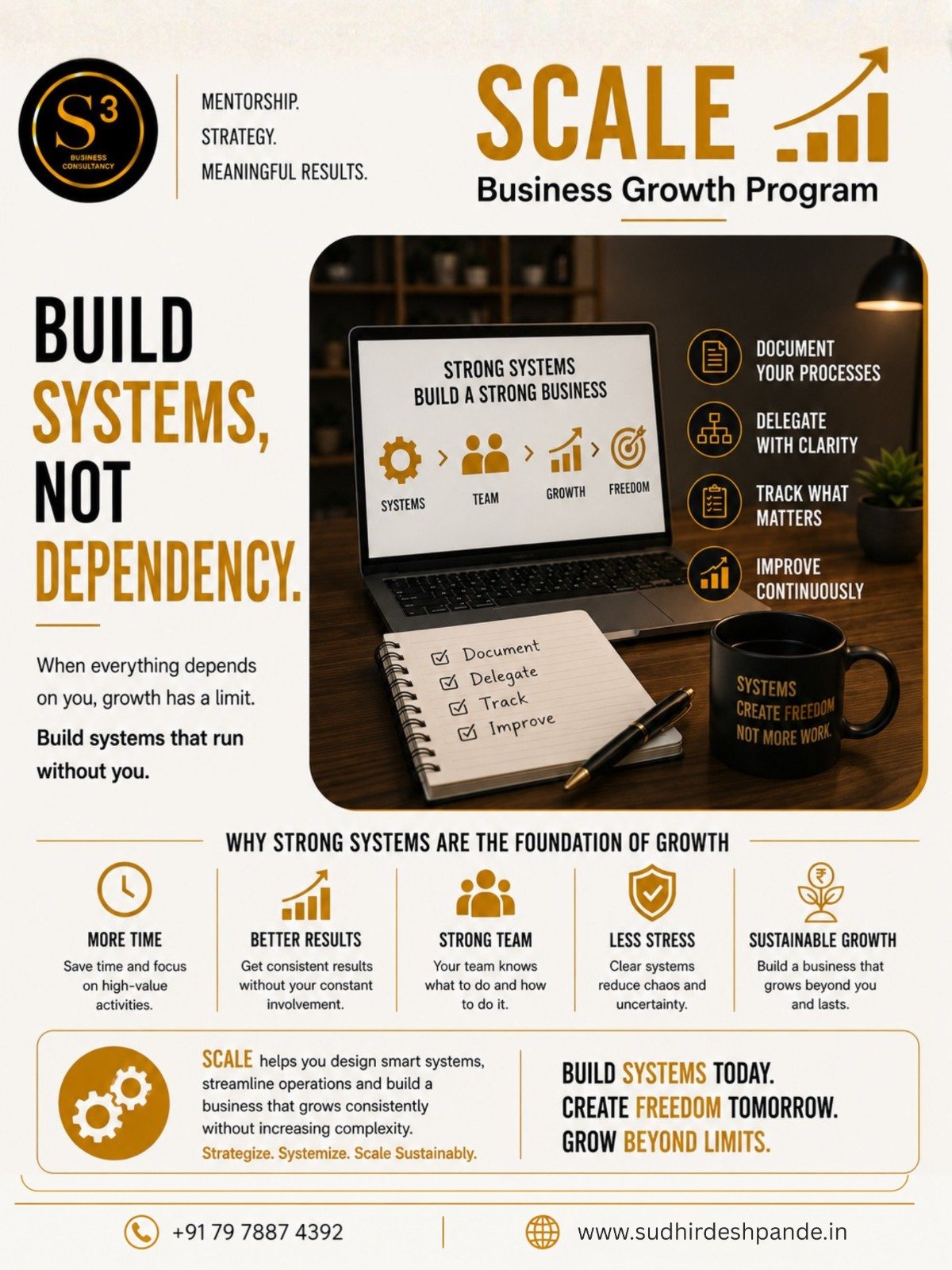 S3 Business Consultancy SCALE program 'Build Systems, Not Dependency' design