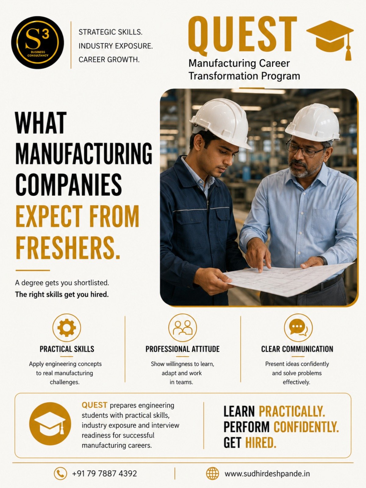 S3 Business Consultancy QUEST program 'What Manufacturing Companies Expect' design